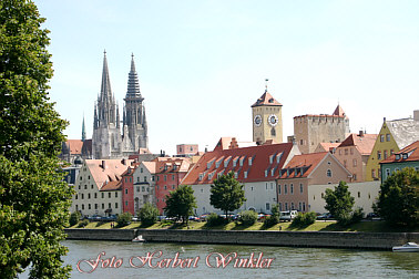 Stadt Ansicht Donau Ufer